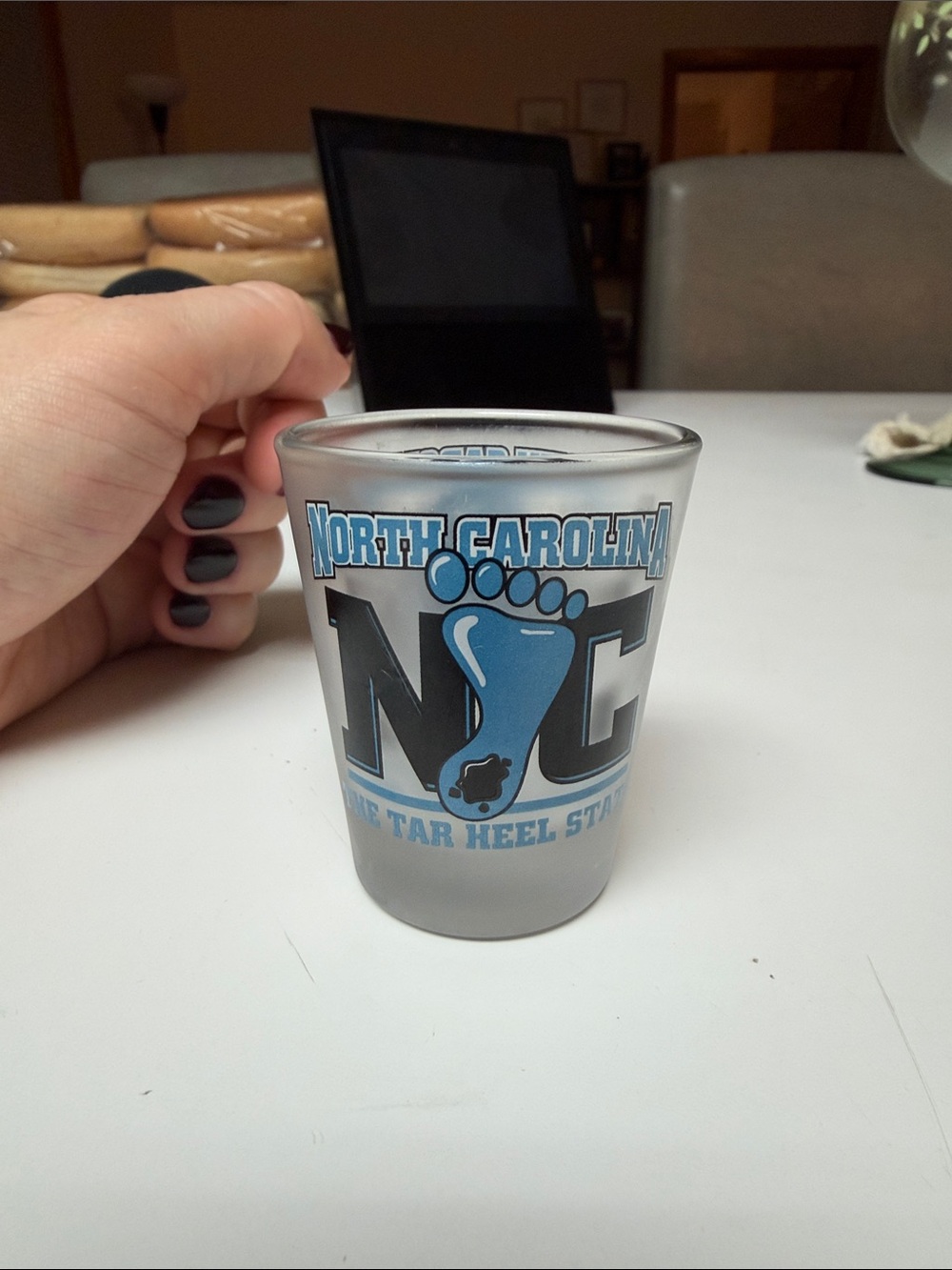 North Carolina Blue Shot Glass - Tar Heel State